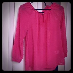 Pink chiffon blouse | US S